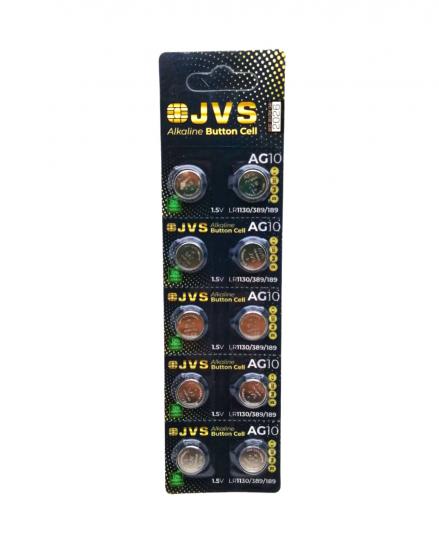JVS AG10 1.5V LR1130 SAAT PİLİ 10LU KART*400