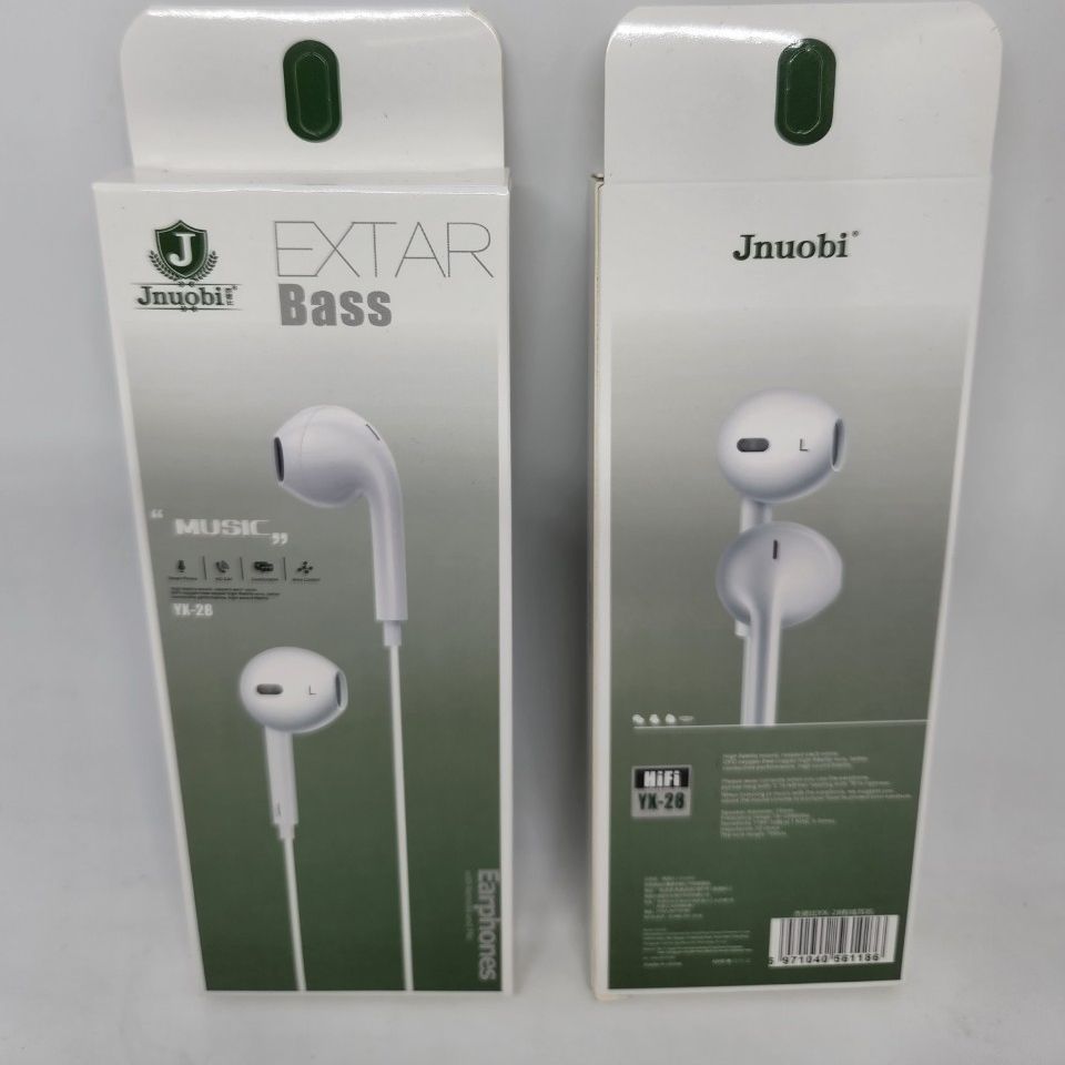 JNUOBI Mikrofonlu Kulaklik 3.5mm Universal K51 Bond Beyaz YX-28