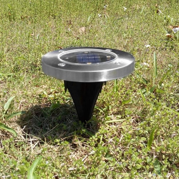 BUFFER® Güneş Enerjili Su Geçirmez 4 Ledli Saplamalı Bahçe Lambası Işığı