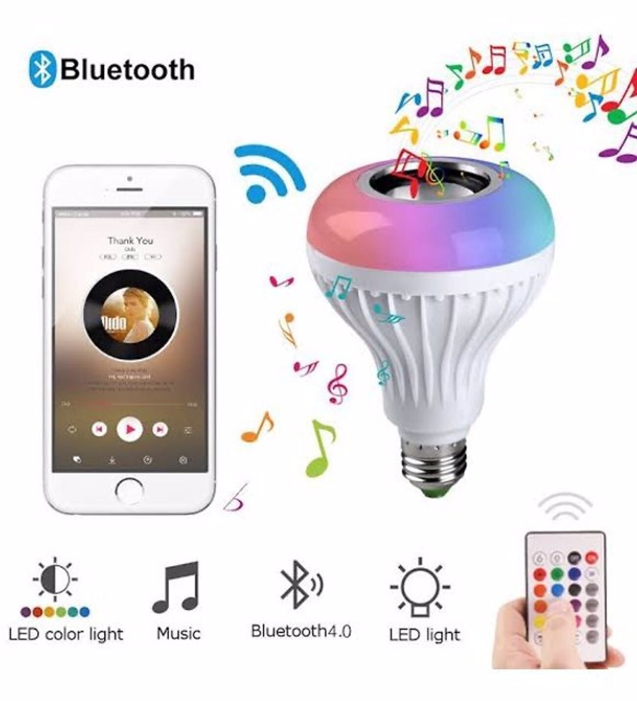 Bluetooth%20Hoparlör%20Rgb%20Ledli%20Lamba%20Kumandalı%20Mp3%20Çalar%20Ampul%20Renkli%20Ampul%20RGB