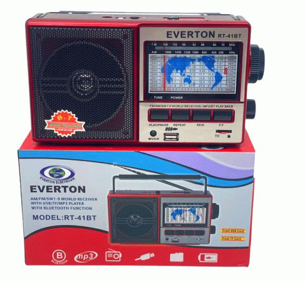 EVERTON RT-41BT USB ŞARZLI RADYO BLUETOOTH & MP3 & TF CARD*24