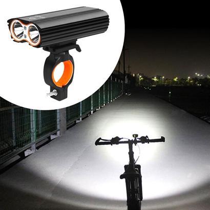 BUFFER® Şarj Göstergeli Uzun Menzil Su Geçirmez LED Bisiklet Feneri 1600 Lumen