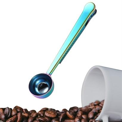 BUFFER® Mandallı Kahve Ölçü Kaşığı Renkli Çok Fonksiyonlu Paslanmaz Çelik Kaşık