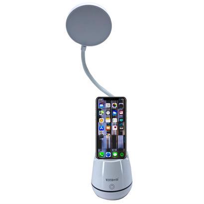 BUFFER®Kalemlikli Telefon Tutacaklı Şarjlı Dokunmatik 3 Mod Esnek Başlıklı Dimmerli LED Masa Lambası