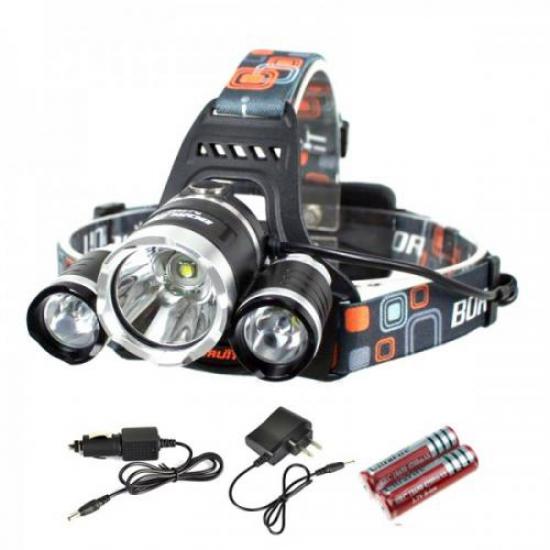 Egonex 100W LED T6 Kafa Feneri 8000 Lumens 3Xcree Xm-T6+2R5 Lamba Led Kamp Lambası