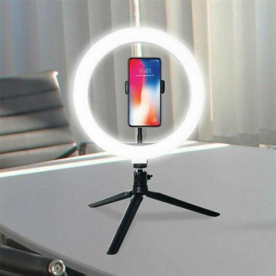 BUFFER® 8inç 20cm Youtube Instagram Tiktok Selfie  Stüdyo Video Fotoğraf Ring Light  Tripod Led Halk