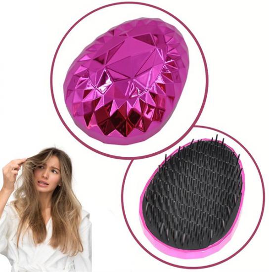 BUFFER® Neon Pembe Düzleştirici Tarak Geniş Aralıklı Her Saç Tipine Uygun Fırçalı Saç Düzleştirici