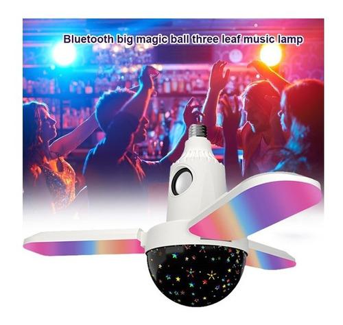LED Bluetooth Uyumlu Müzik RGB Renkli Işık E27 Duy 4 Yapraklı Katlanabilir Tavan Lambası