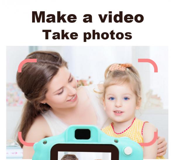 Dijital Mini Kamera Fotoğraf Makinesi Çocuk Mini 1080p Hd Kamera Selfie Mavi Yeşil