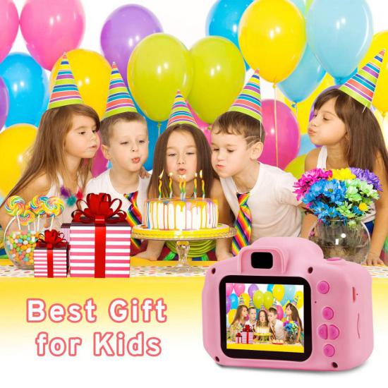 Çocuk Mini Dijital Fotoğraf Makinesi 1080P HD Pembe