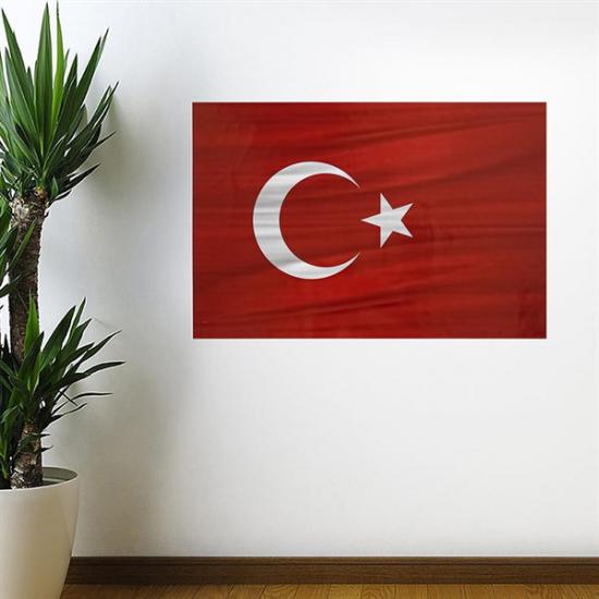 BUFFER® Dalgalanma Efektli Manyetik Duvar Stickerı Türk Bayrağı 71 x 47cm