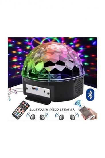 Starmax Ledli RGB Sese Duyarlı Disco Topu Kumandalı Mp3 Çalar Bluetooth USB ve SD Kart Okuyucu