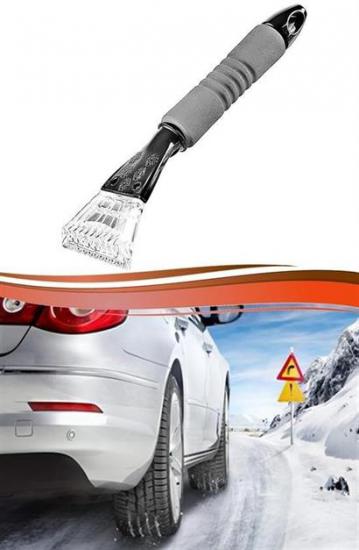 BUFFER® Araç Camı Kar Süpürgesi Buz Kazıyıcı ve Kar Temizleme Fırçası